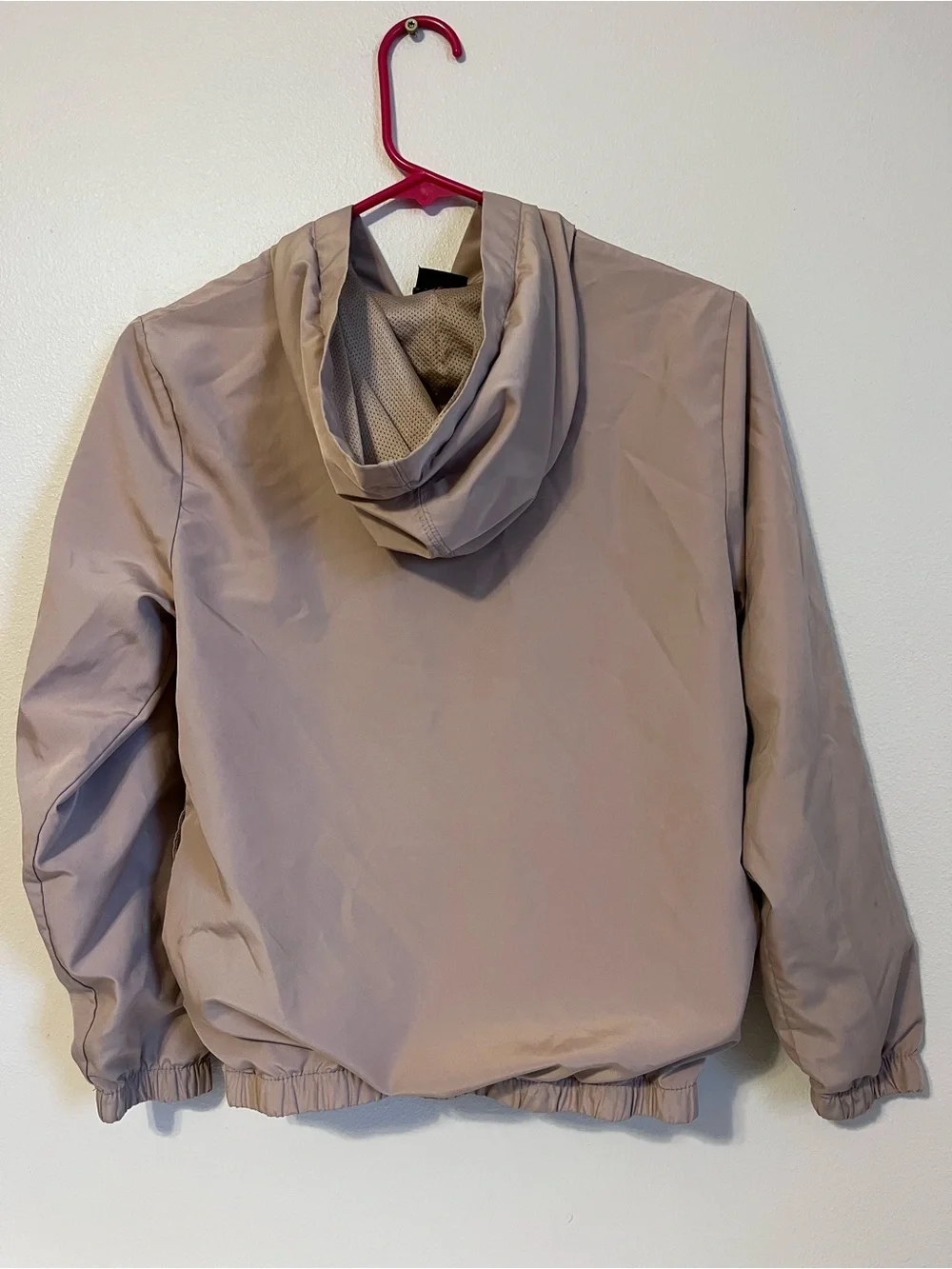 Boys Jordan Hooded Windbreaker Jacket in Tan/Hemp Colorway